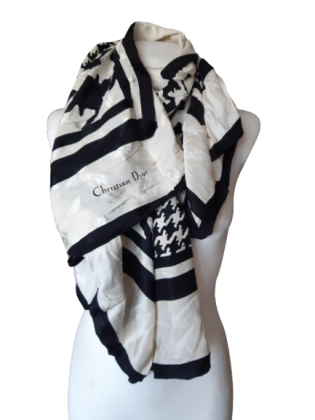 Szal Christian Dior jedwab